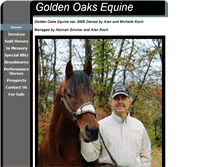 Tablet Screenshot of goldenoaksequine.com